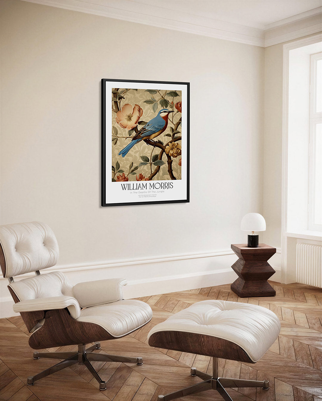 Vogel en bloemen Kunstwerk