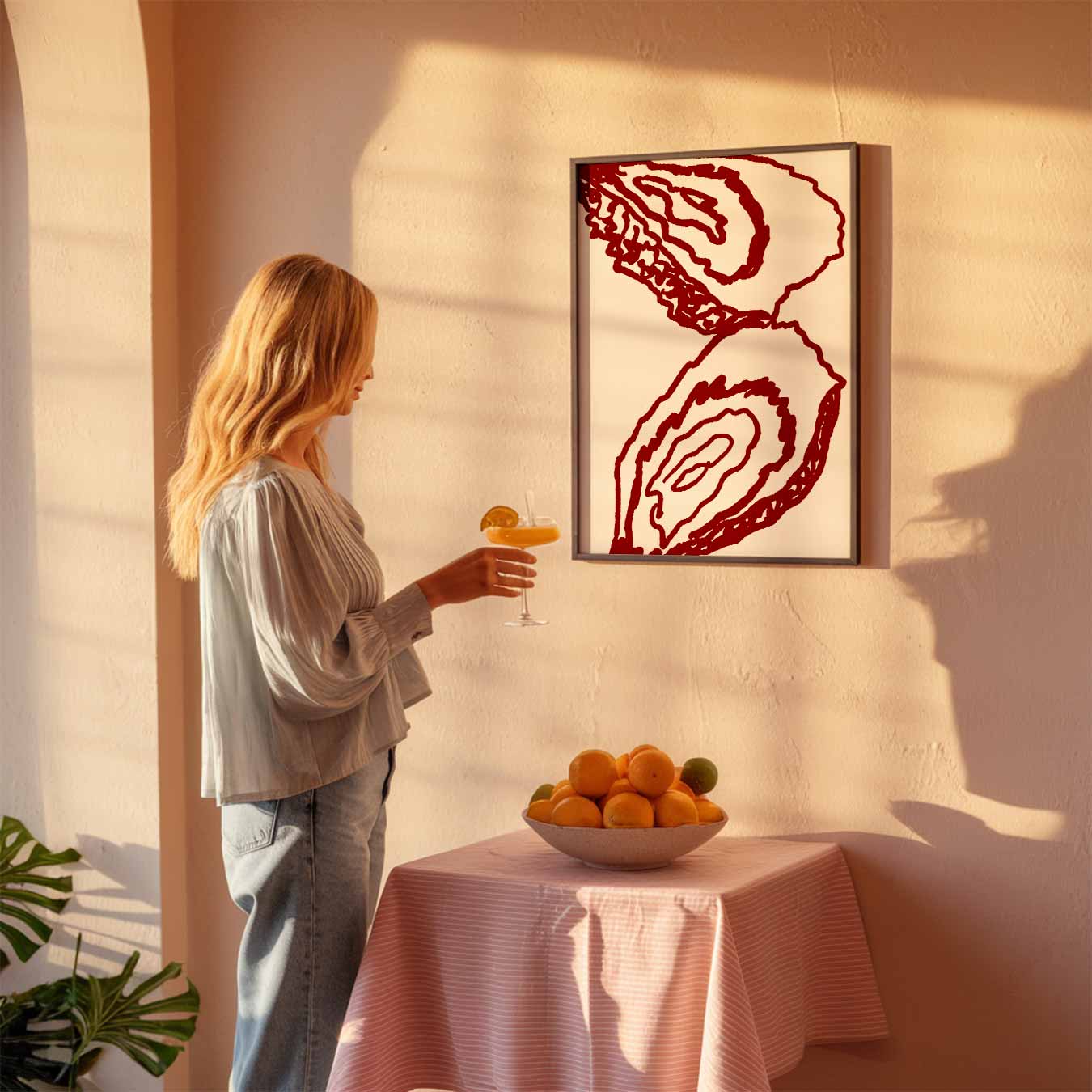 Stijlvolle Rode Schelpen Poster-WallArtistic