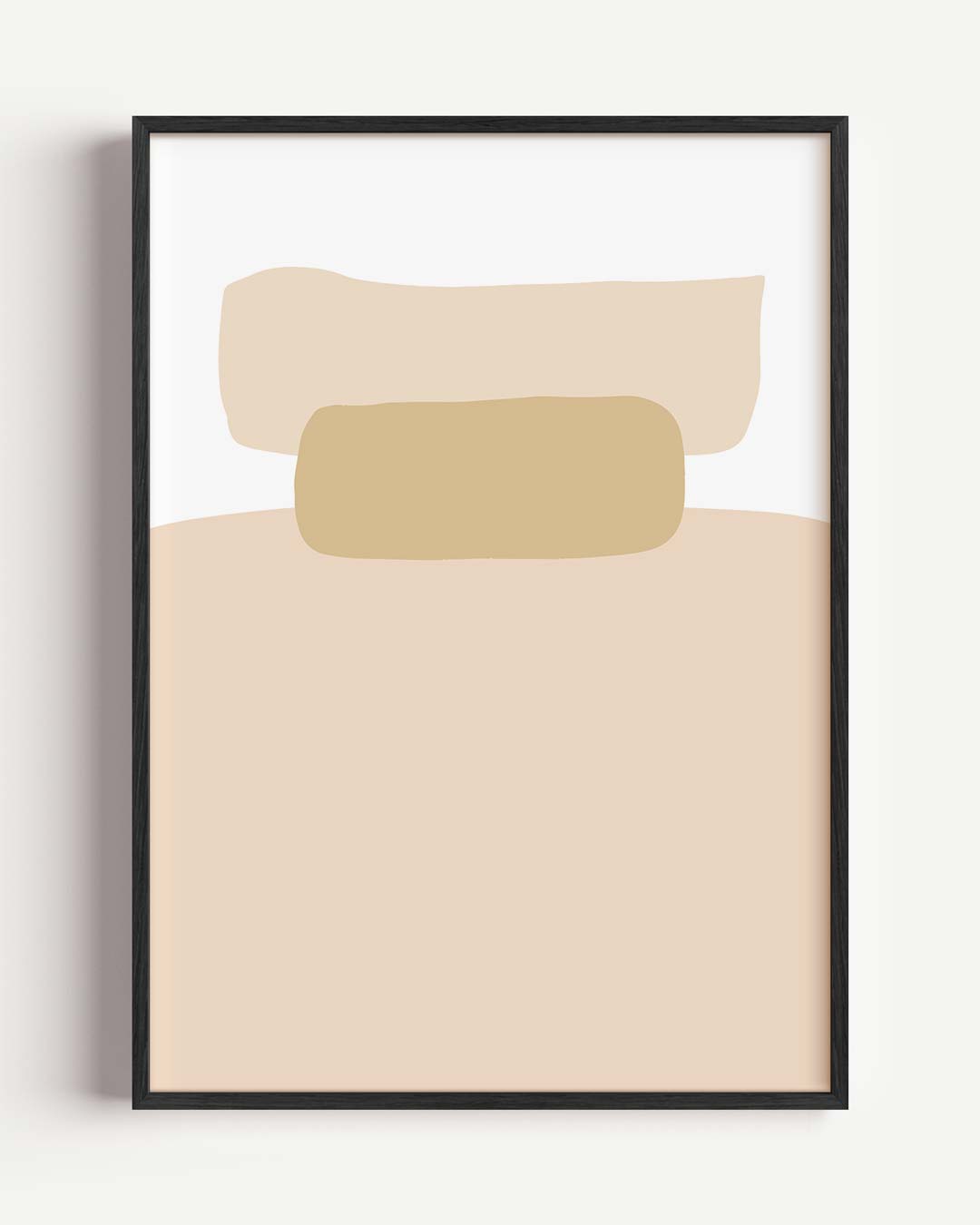Minimalistische Beige Vormen Poster-WallArtistic