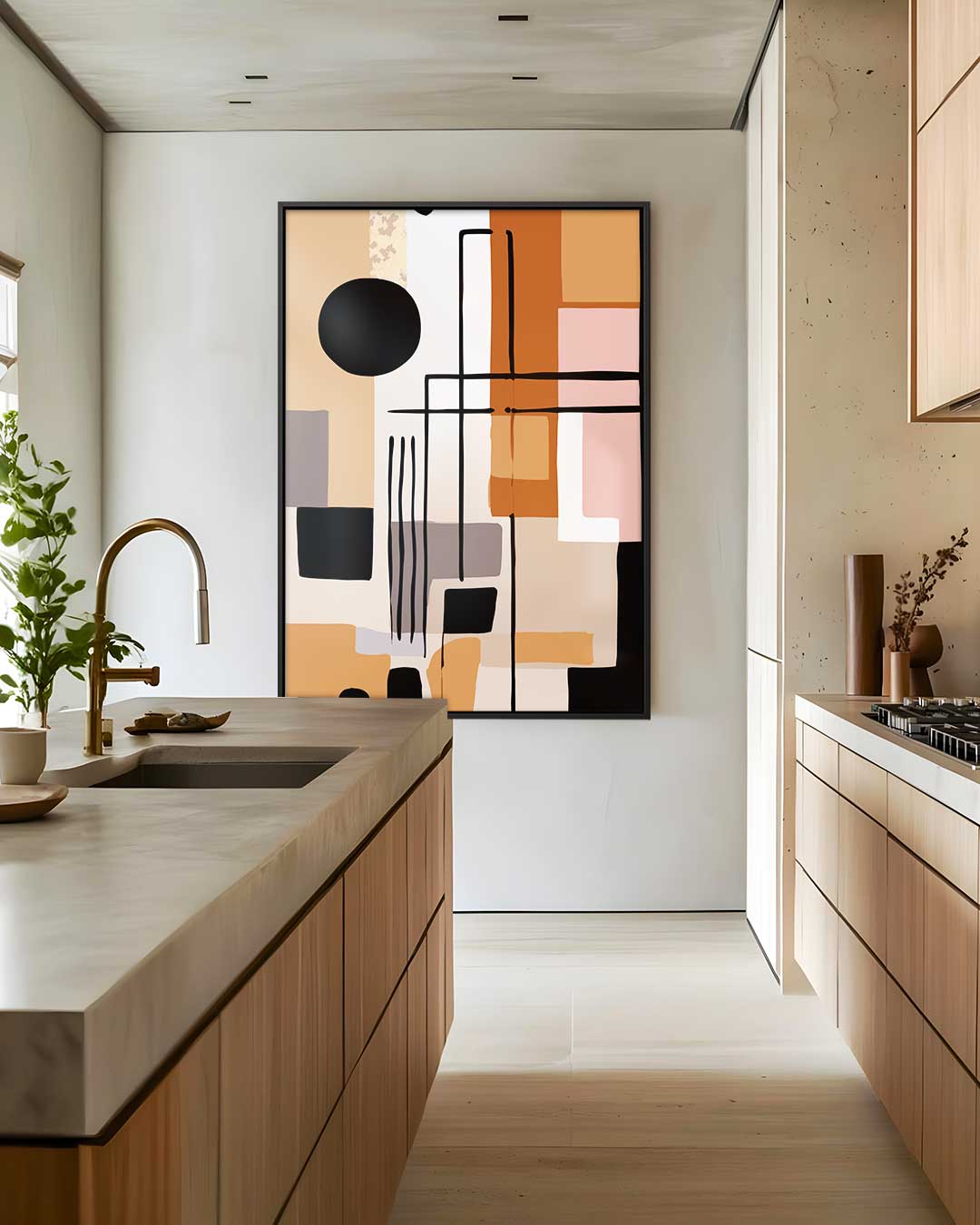 Modern Abstractie Speels Kunstwerk-canvas-dibond-plexiglas-wanddecoratie-WallArtistic