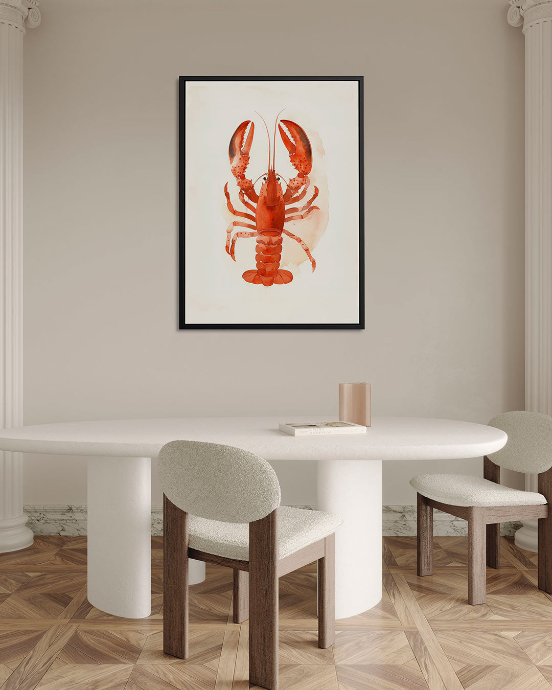 Rode kreeft illustratie Kunstwerk