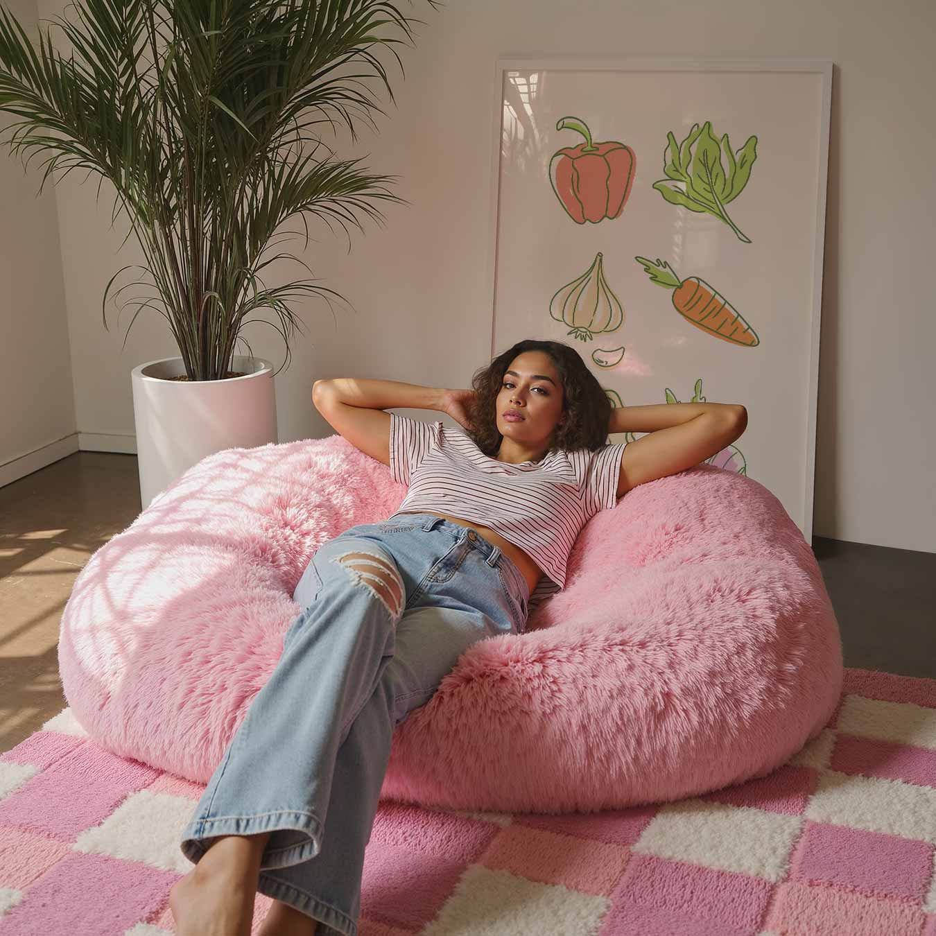 Vrolijke Groente Illustratieposter-WallArtistic