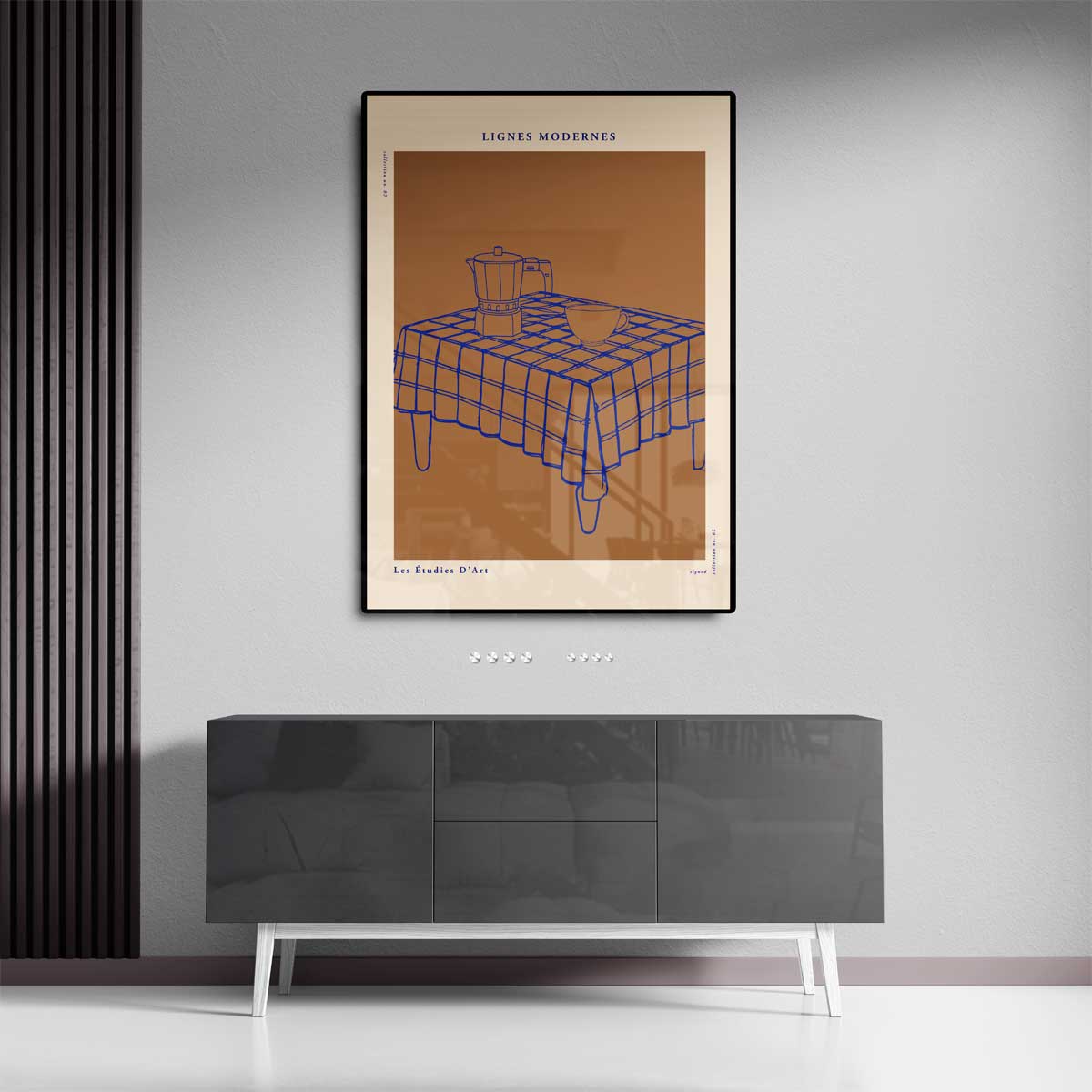 Lijnen en Koffie Kunstwerk-canvas-dibond-plexiglas-wanddecoratie-WallArtistic