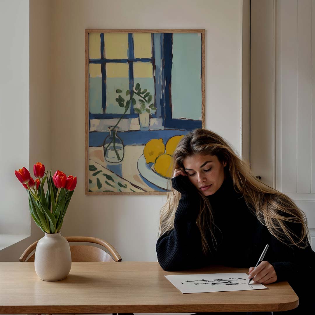 Zonnige Citrus Momenten Poster-WallArtistic