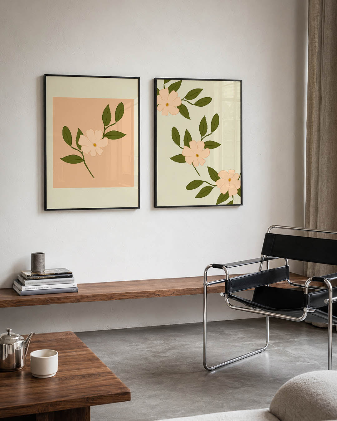 Bloem en bladeren Posterset
