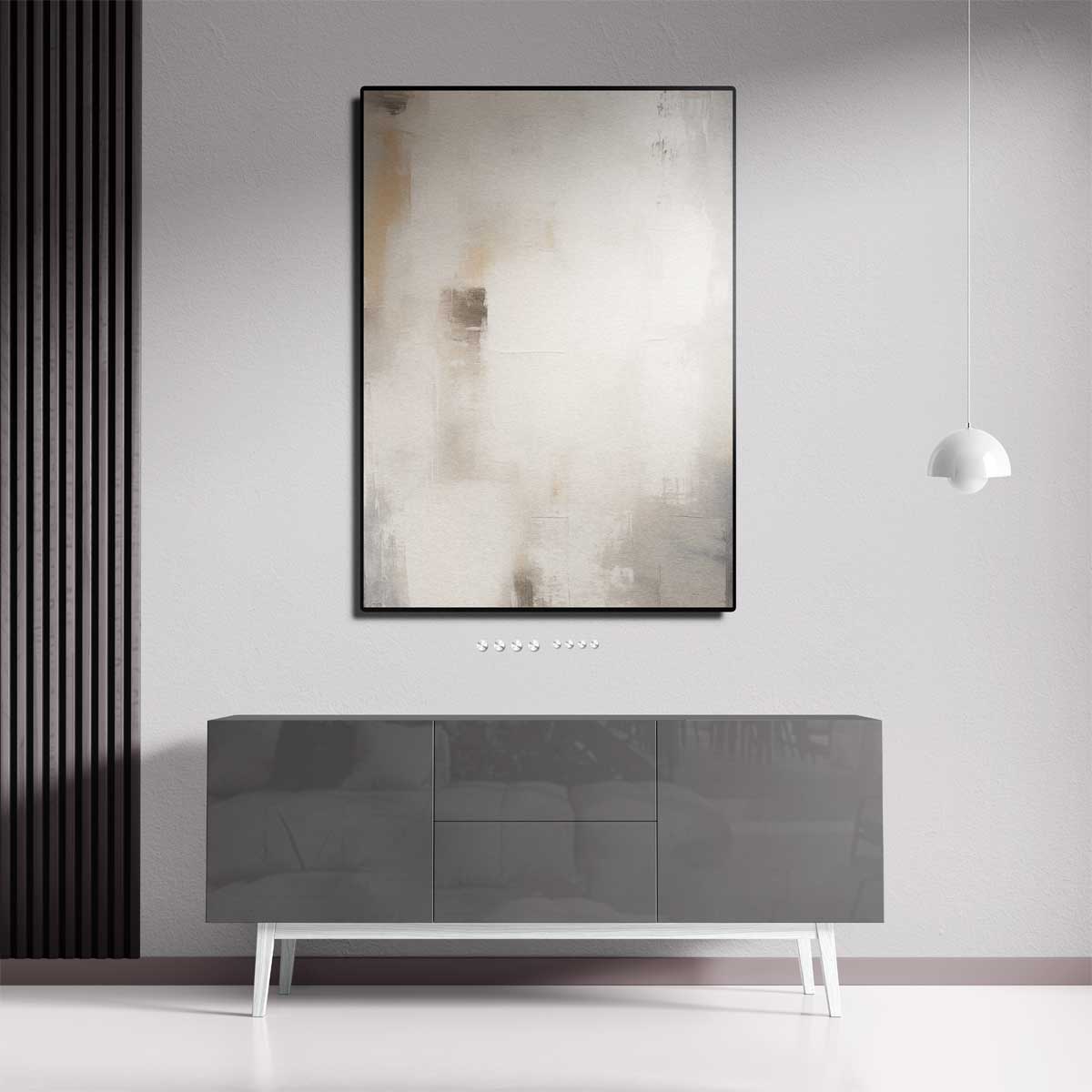Subtiele Abstractie in Neutrale Tint Kunstwerk-canvas-dibond-plexiglas-wanddecoratie-WallArtistic