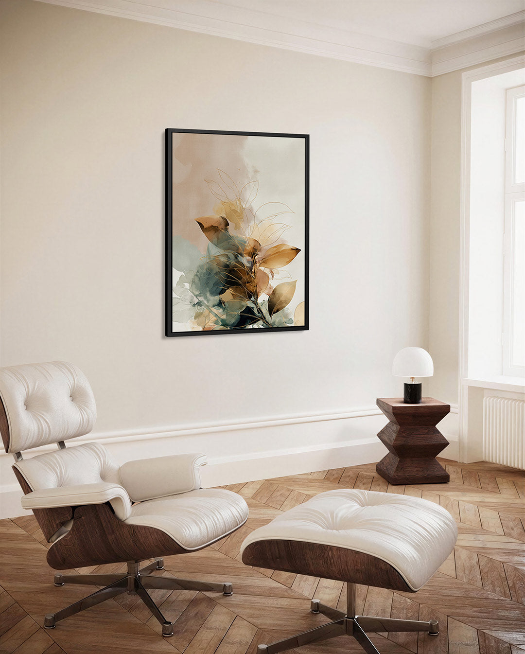Organische bladvormen Kunstwerk