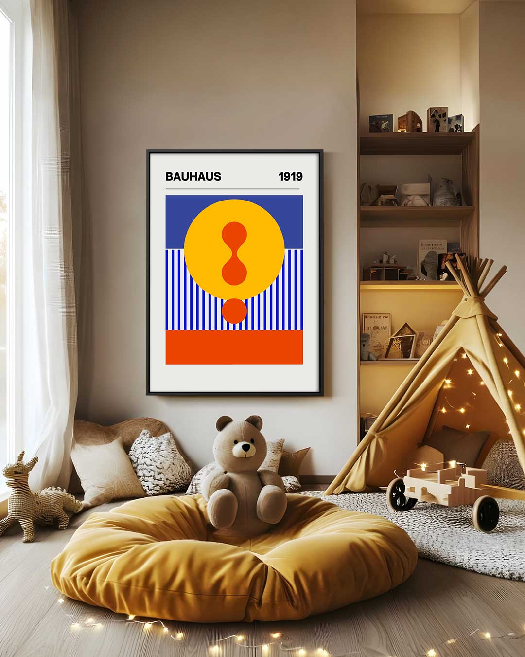 Bauhaus 1919 Poster Kunstwerk-canvas-dibond-plexiglas-wanddecoratie-WallArtistic