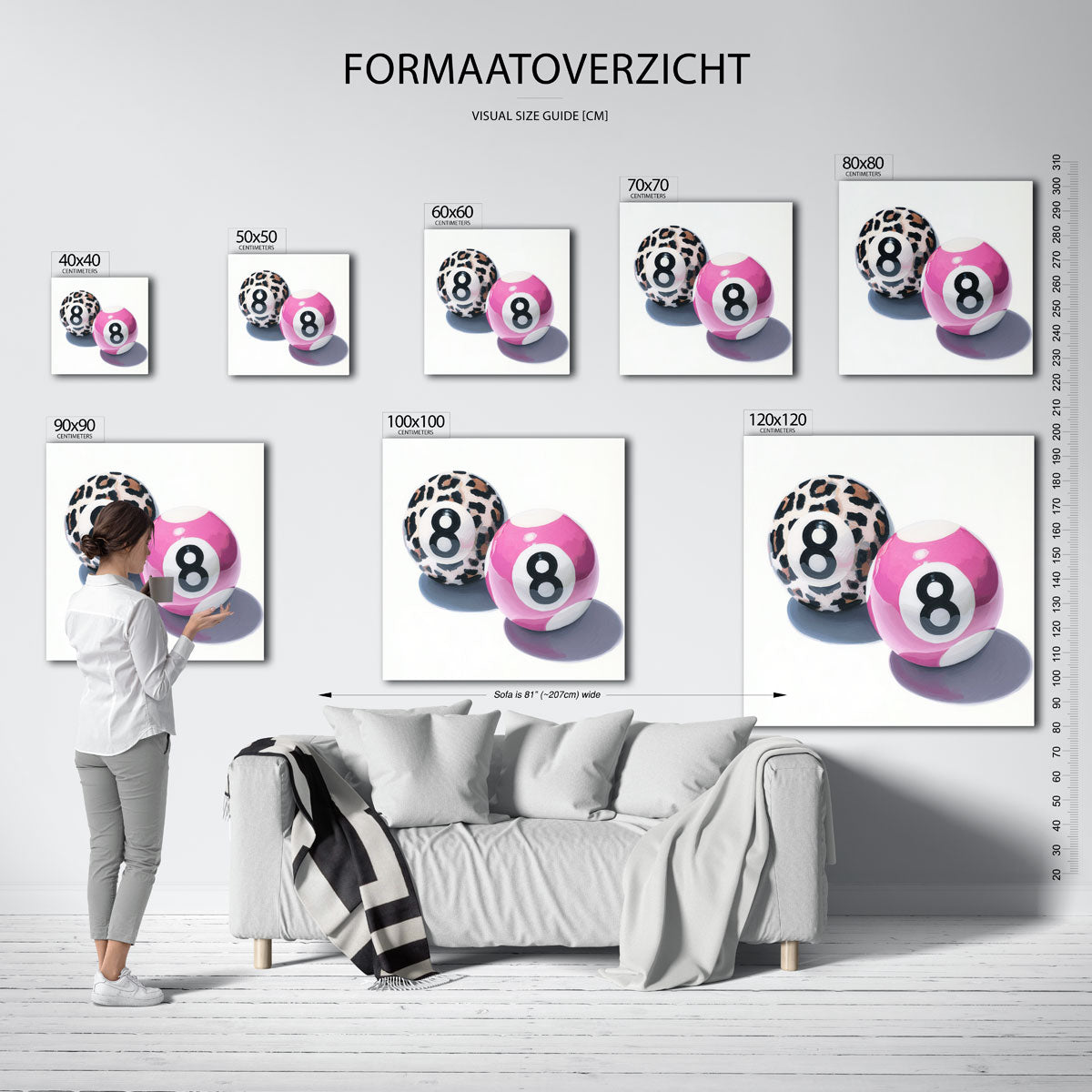 Twee biljartballen Poster