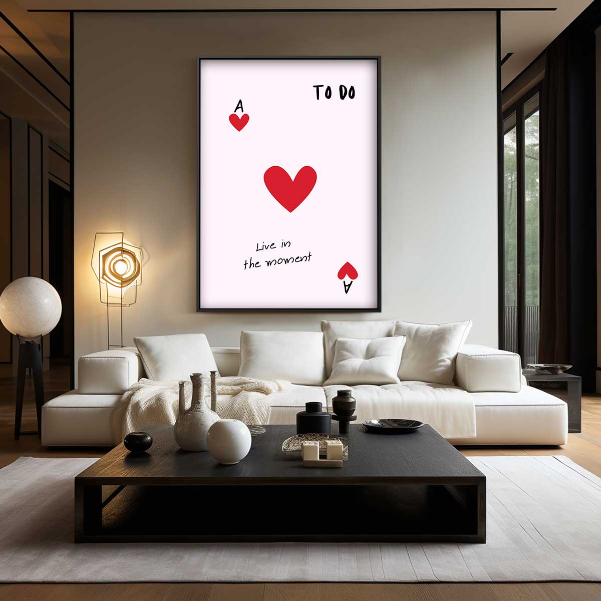 Speelse Hartenkaart Inspiratie Kunstwerk-canvas-dibond-plexiglas-wanddecoratie-WallArtistic