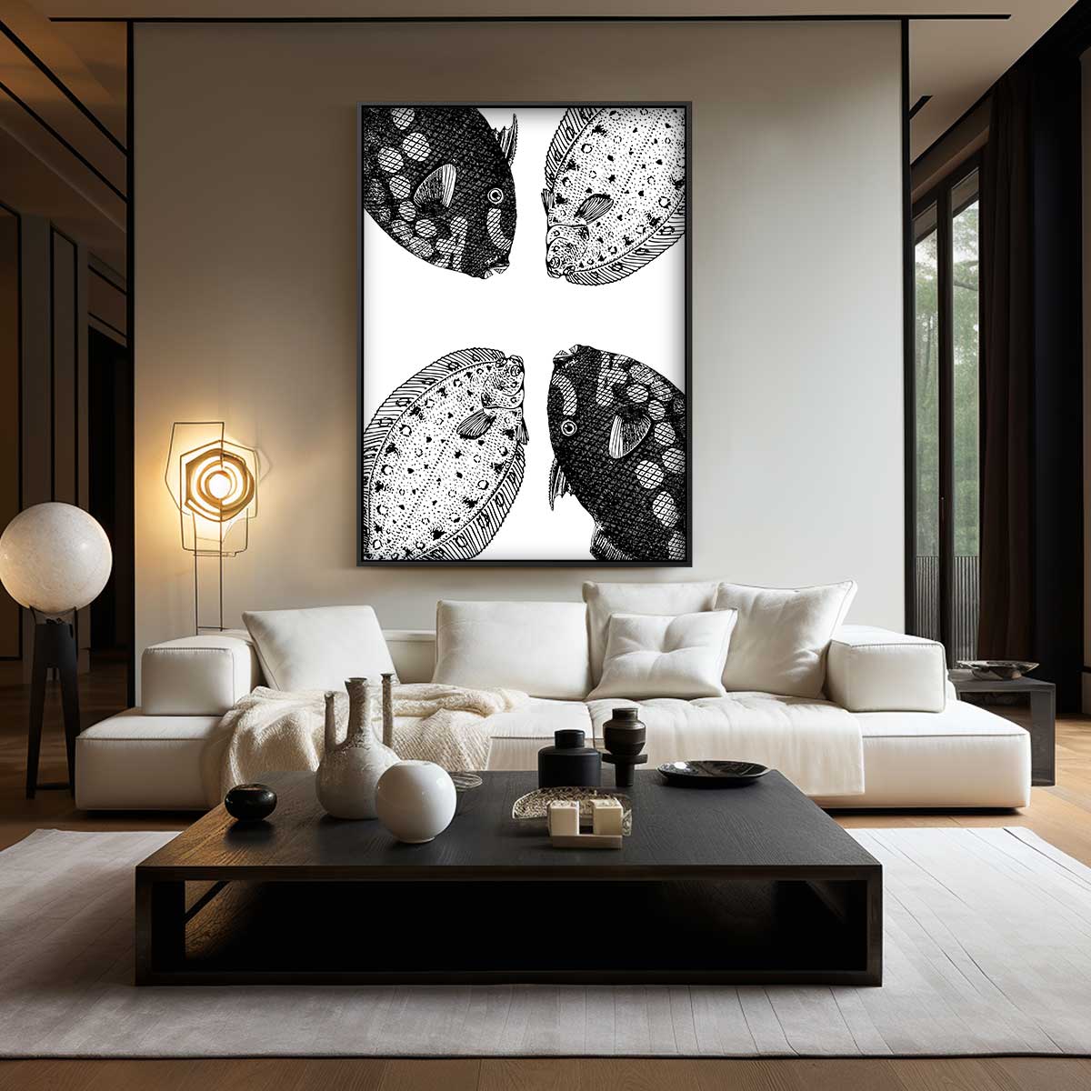 Zeesymfonie Vissenkunst Kunstwerk-canvas-dibond-plexiglas-wanddecoratie-WallArtistic