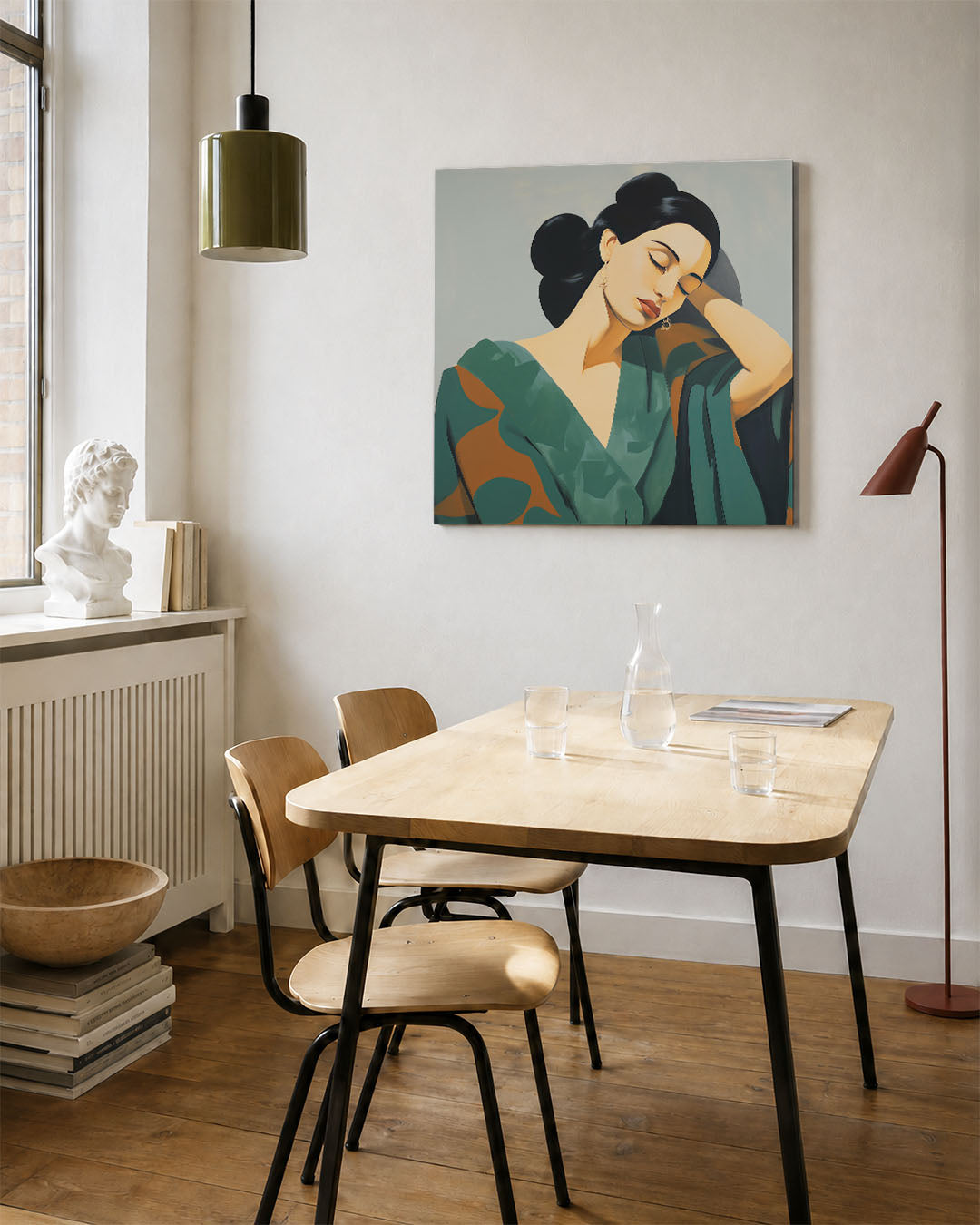 Dromerige vrouw Kunstwerk