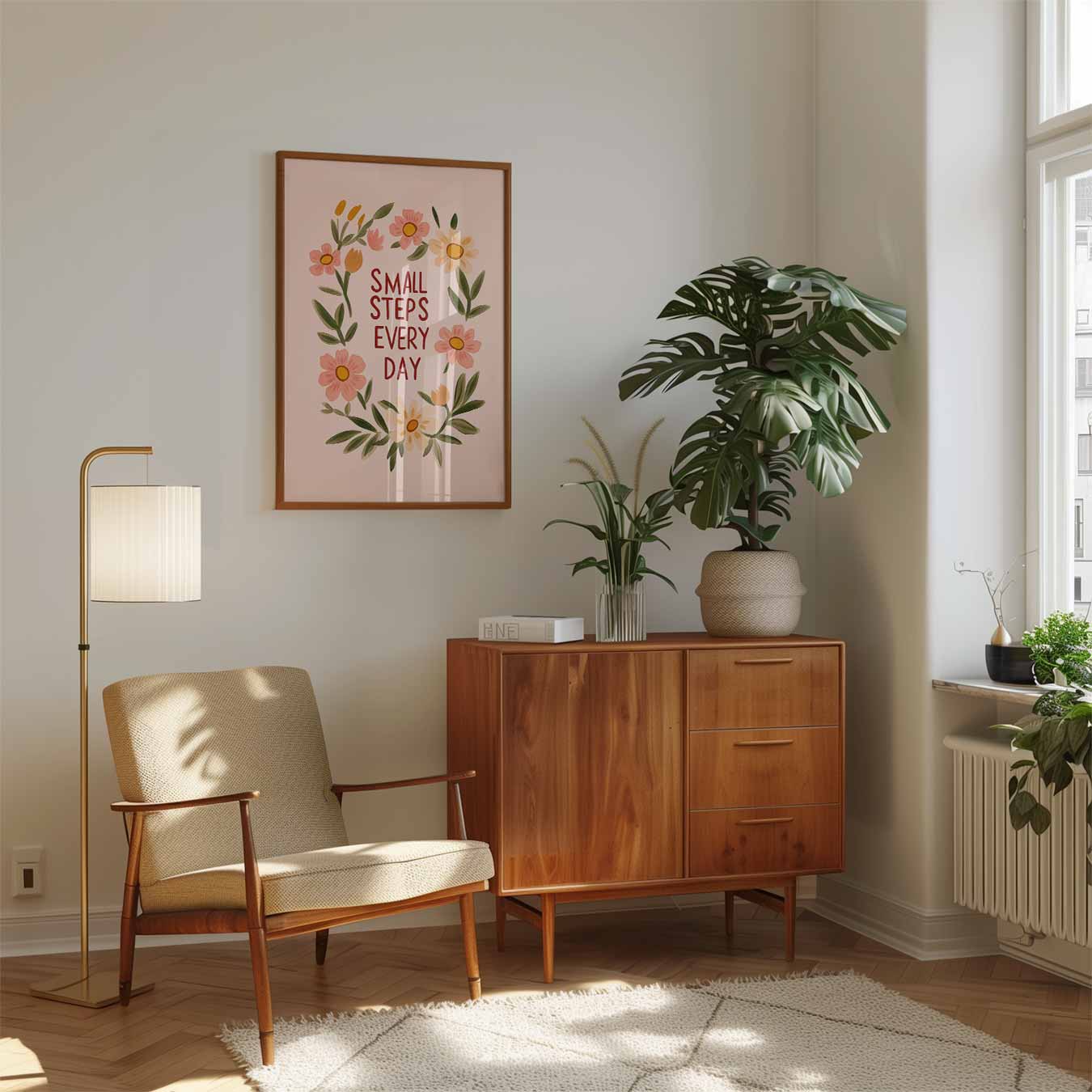 Motiverende Bloemen Poster