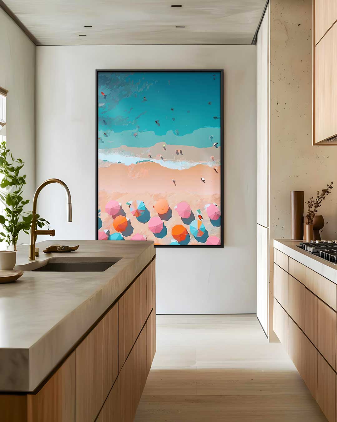 Zomers Strandavontuur Kunstwerk-canvas-dibond-plexiglas-wanddecoratie-WallArtistic