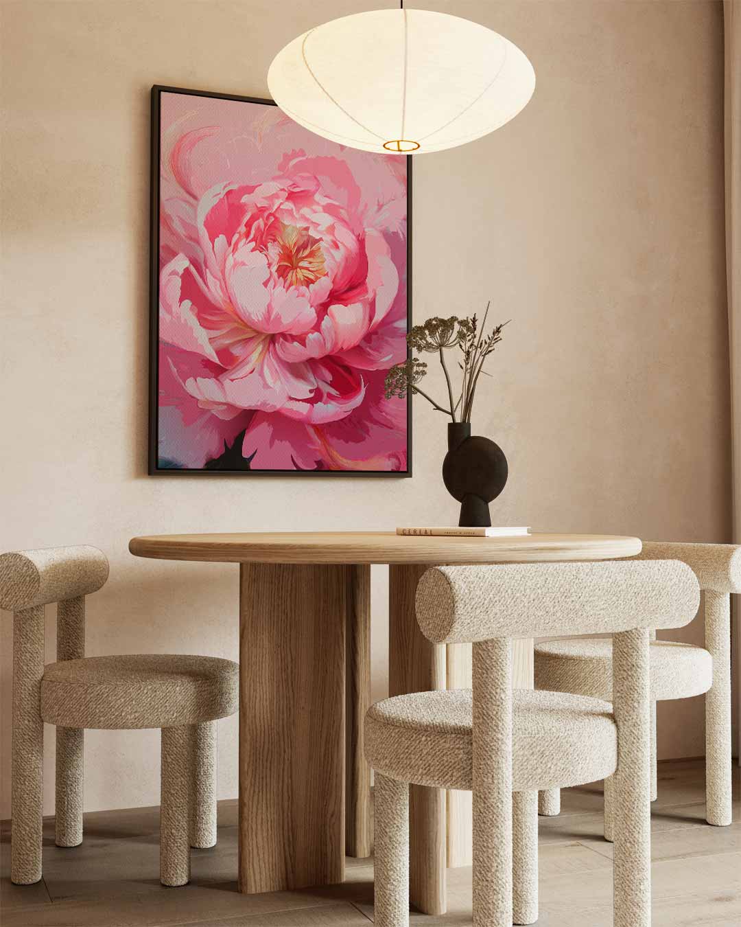 Bloeiende Peony Kunstwerk-canvas-dibond-plexiglas-wanddecoratie-WallArtistic