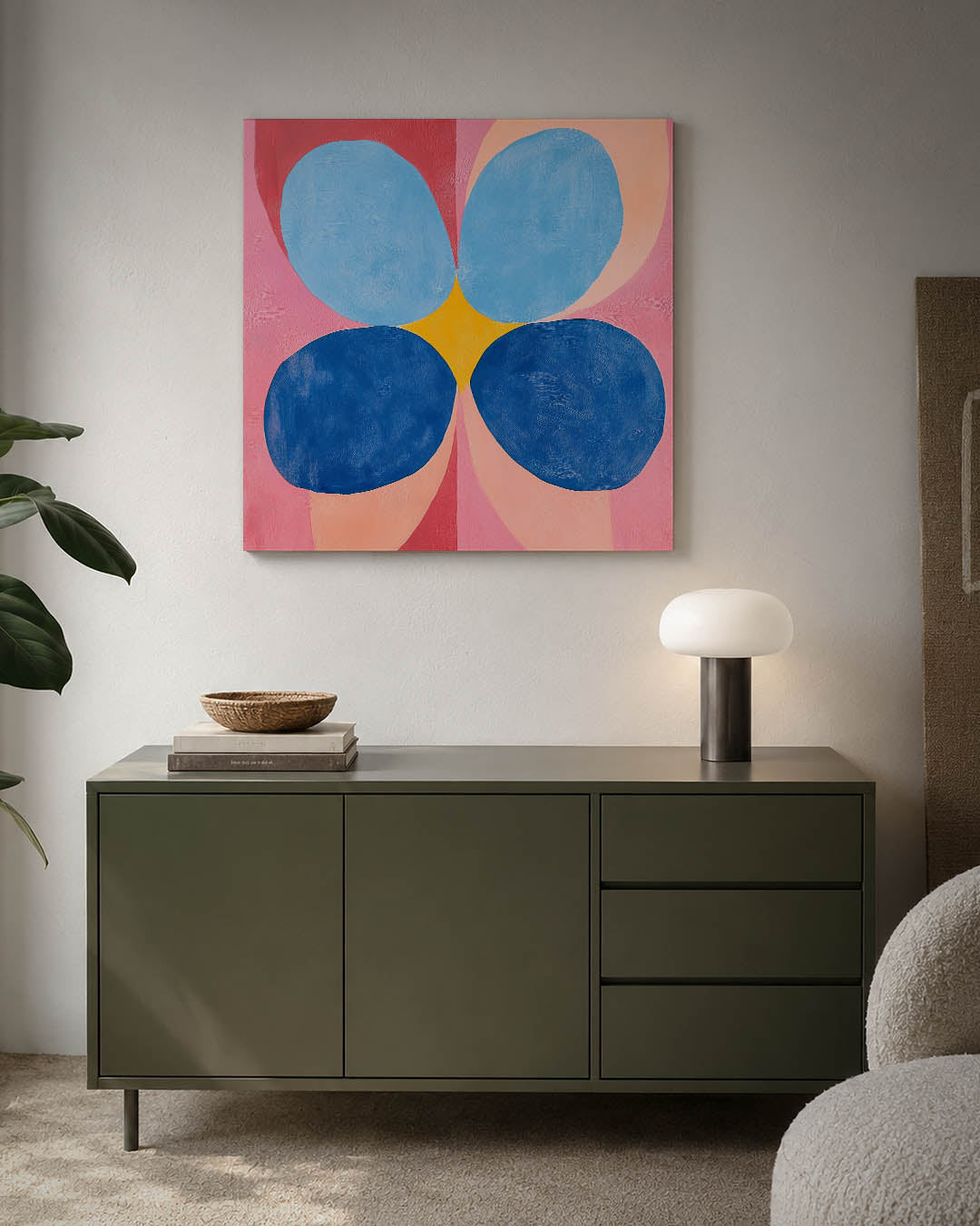 Vormenspel met kleuren Kunstwerk