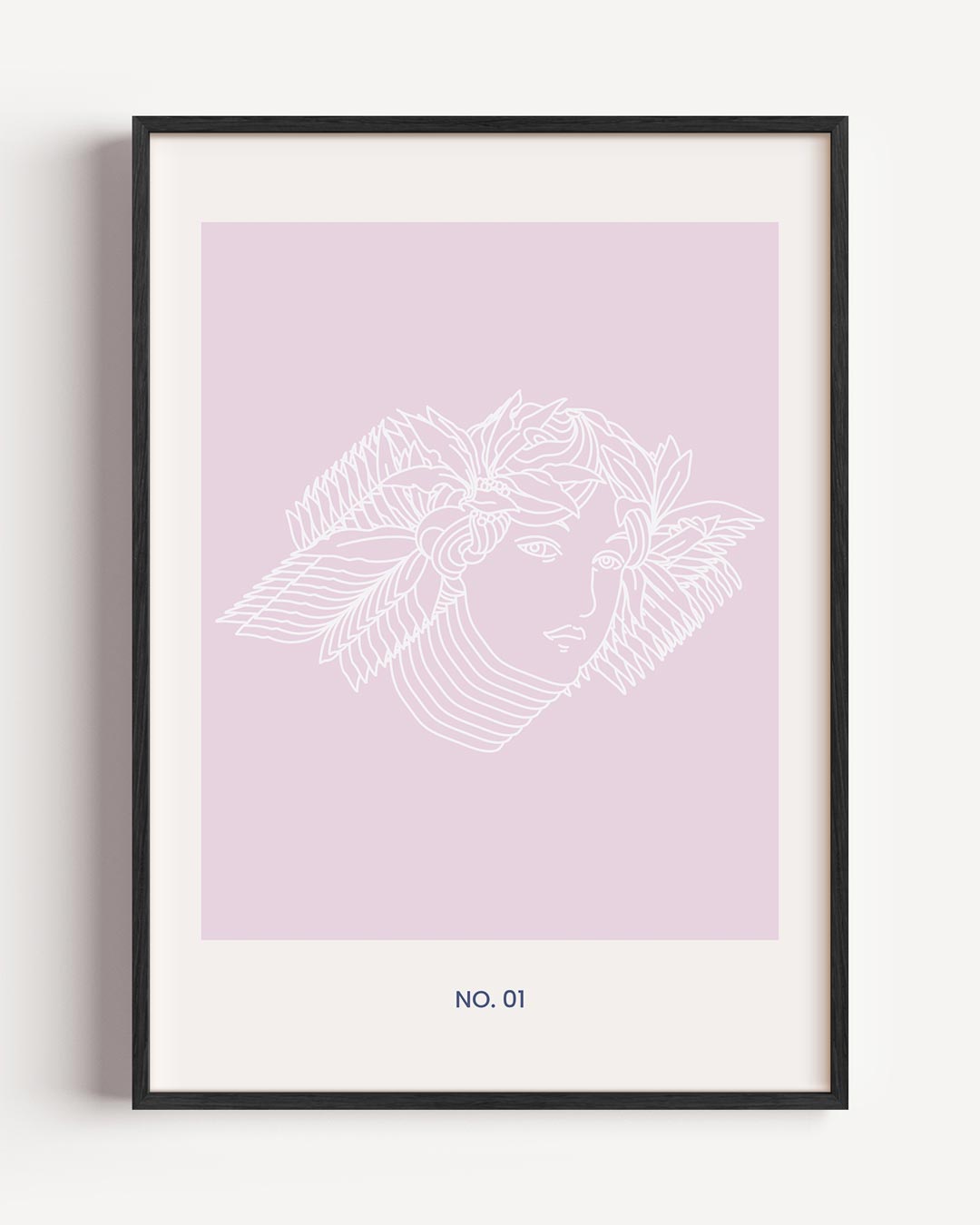 Dromerige Lijnkunst Vrouwenportret Poster-WallArtistic