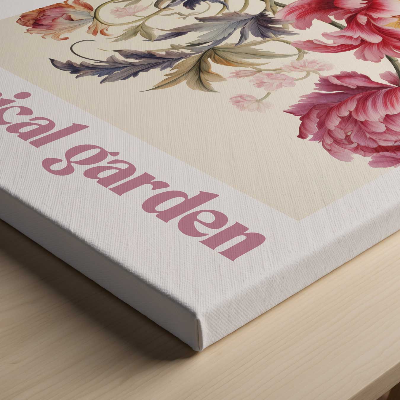 Kleurrijke Bloementuin Kunstwerk-canvas-dibond-plexiglas-wanddecoratie-WallArtistic