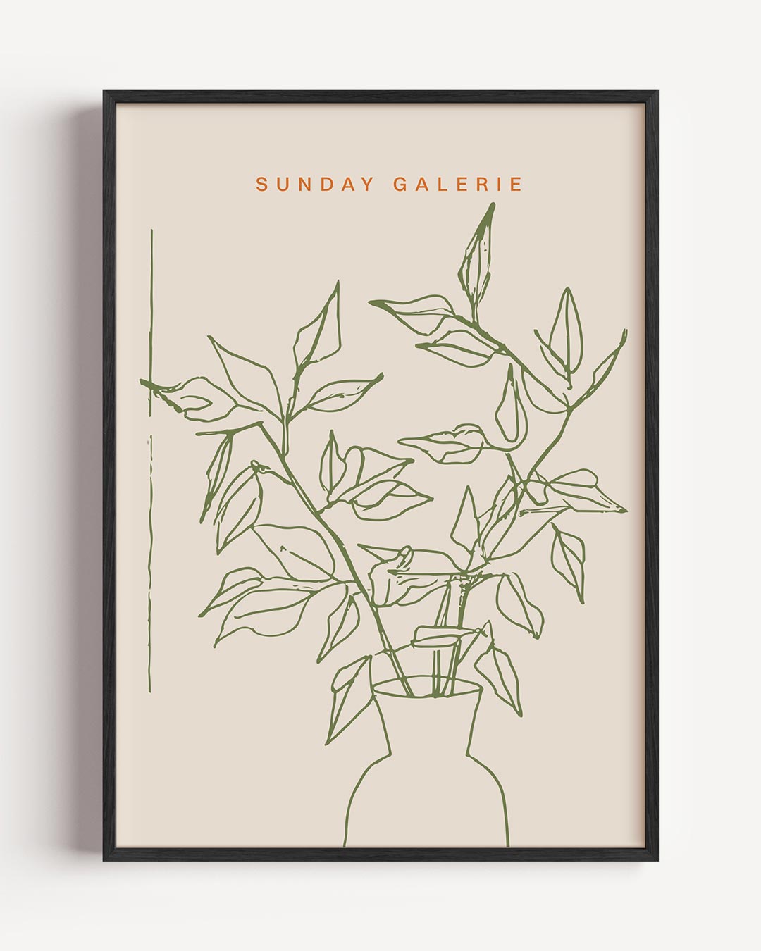 Botanische Kunstposter in Lijntekening Poster-WallArtistic