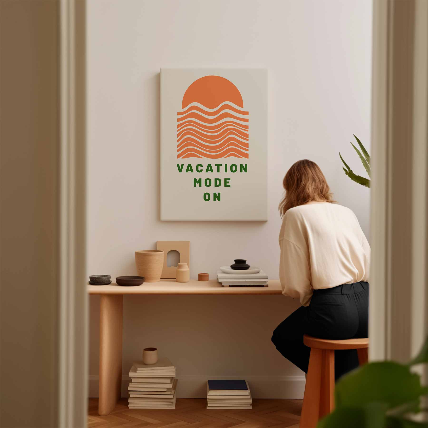 Vakantiemodus Aan Kunstwerk-canvas-dibond-plexiglas-wanddecoratie-WallArtistic