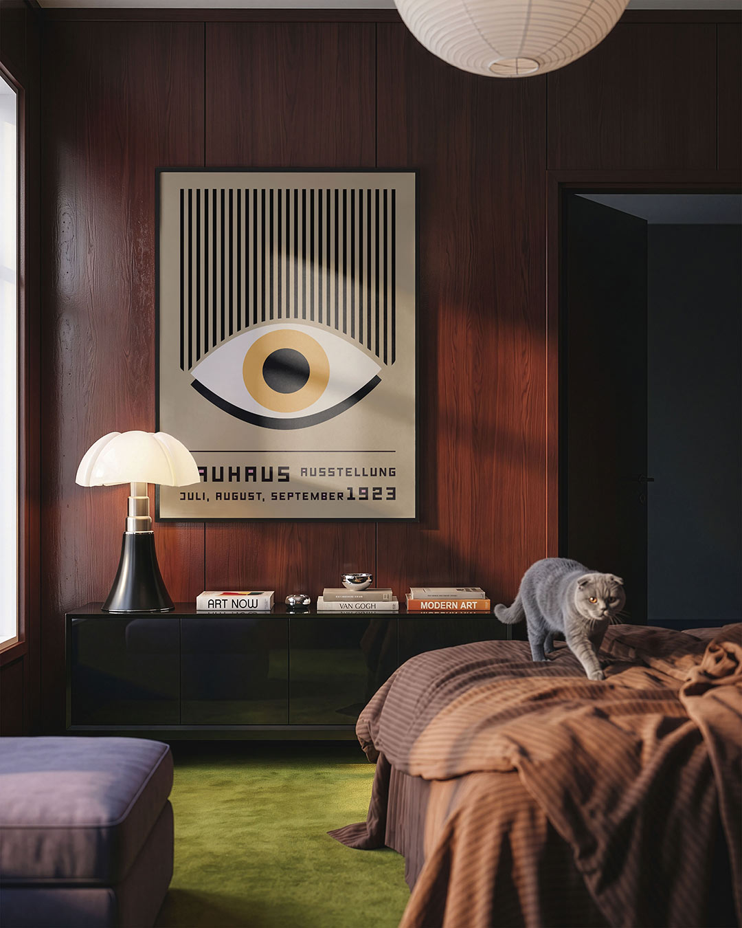 Lijnen en oog Poster