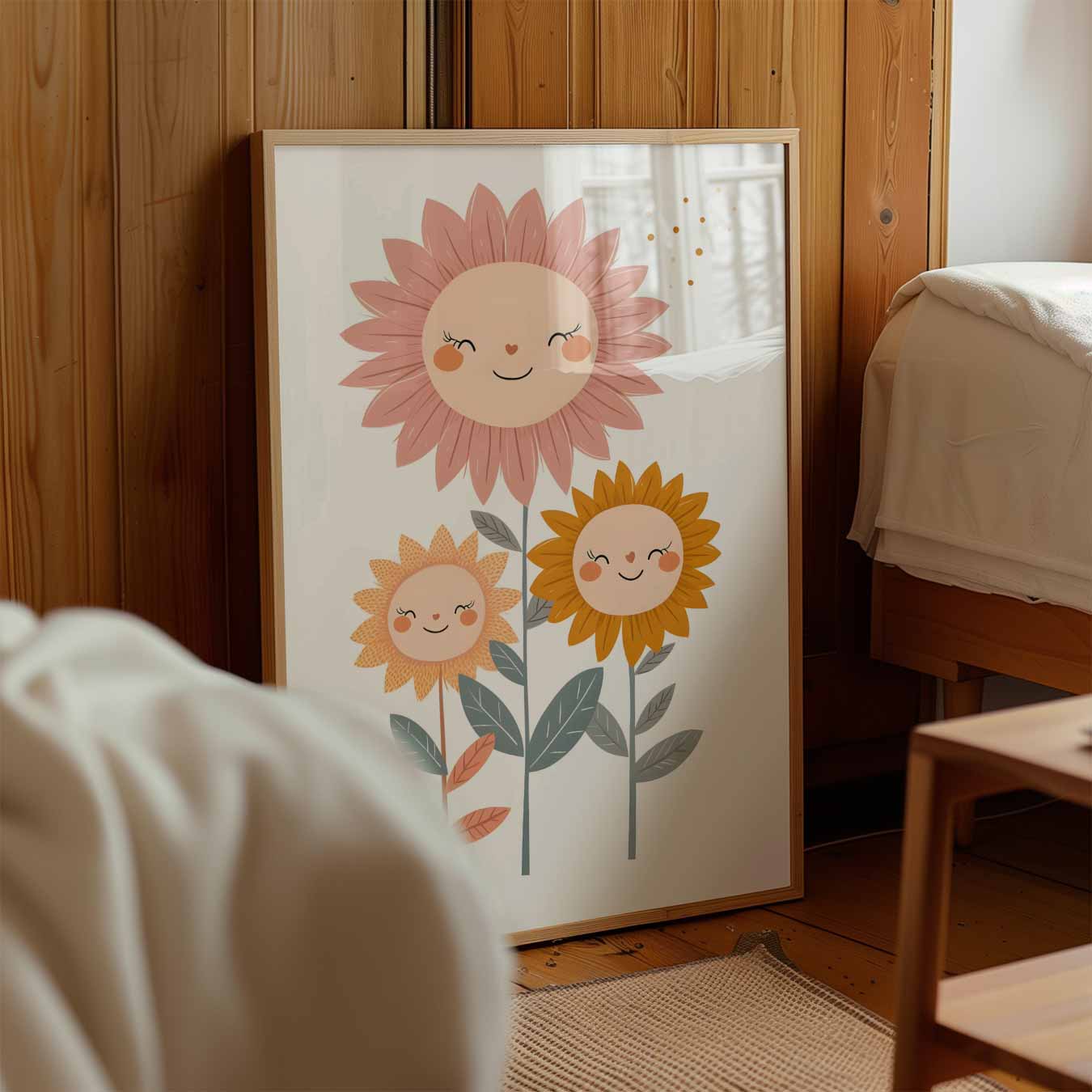 Vrolijke Bloemenfamilie Poster-WallArtistic