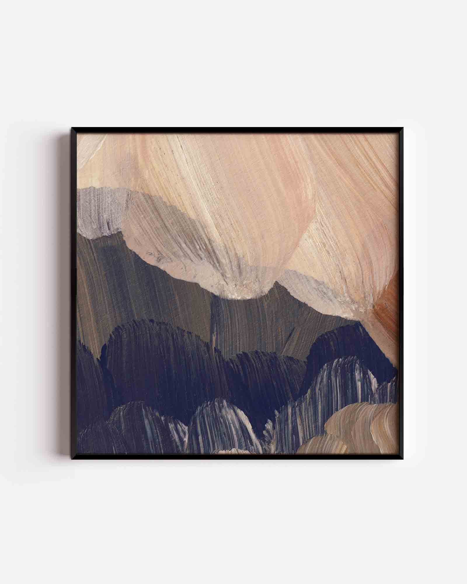 Abstracte penseelstreken Poster