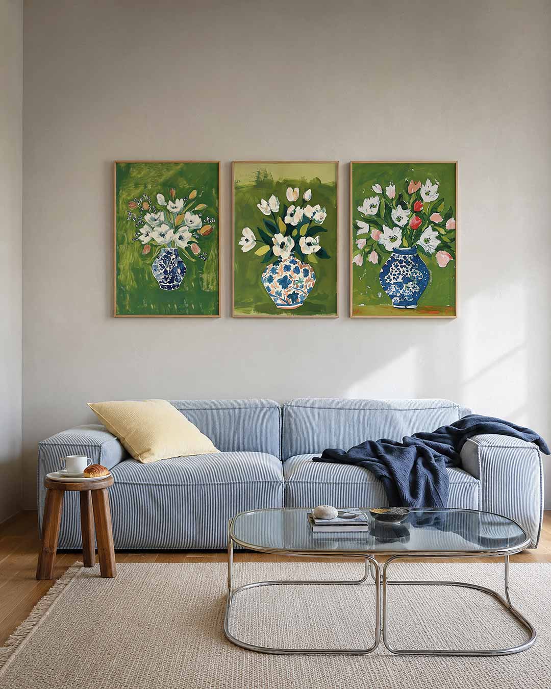 Bloemen en vaas Posterset