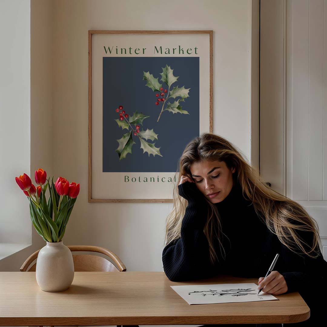 Winter Market Botanische Poster-WallArtistic
