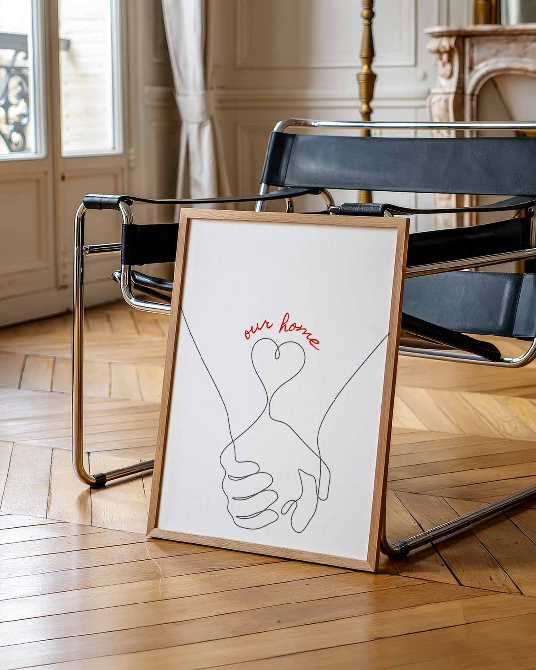 Moderne Liefdeslijn Poster-WallArtistic