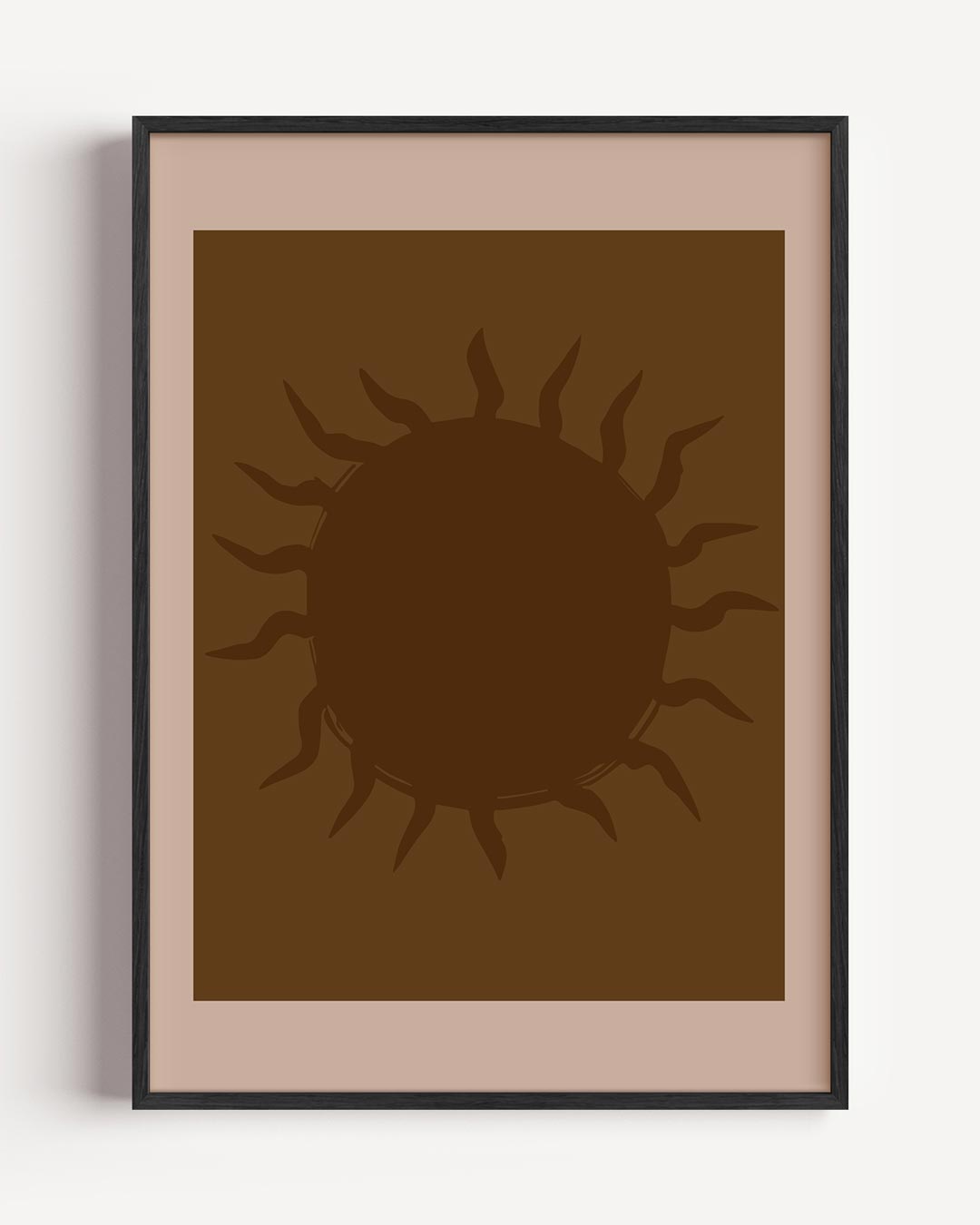 Zonsondergang Bruin Poster-WallArtistic