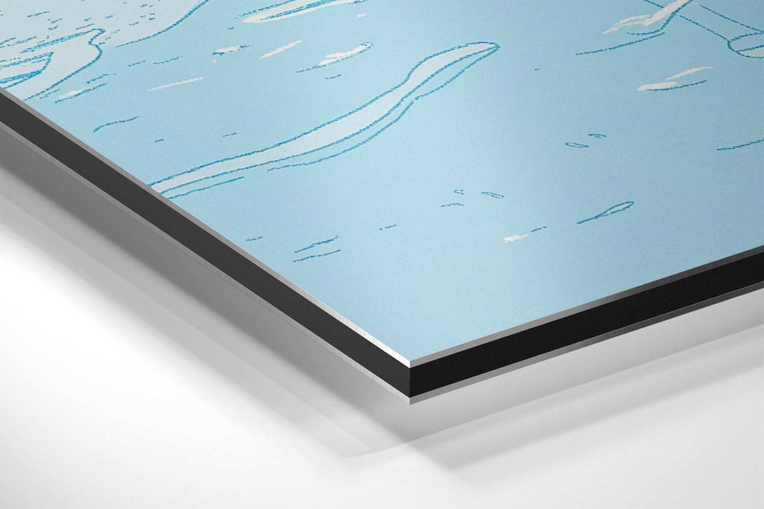 Roodlaarsjes aan Zee Kunstwerk-canvas-dibond-plexiglas-wanddecoratie-WallArtistic