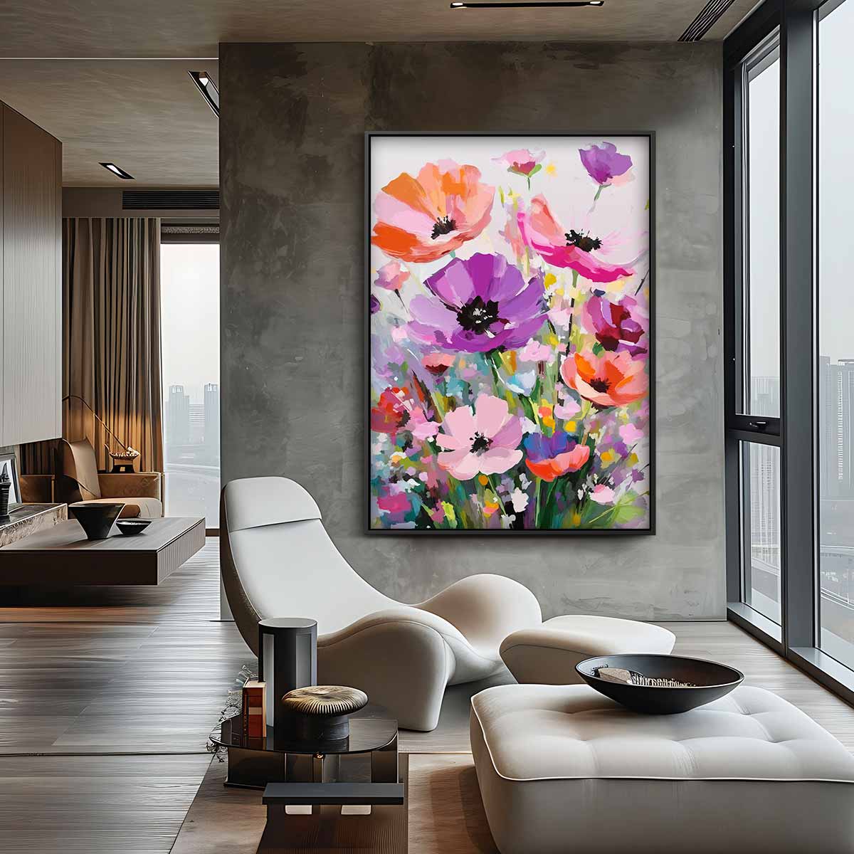 Bloemenweelde Schilderij Kunstwerk-canvas-dibond-plexiglas-wanddecoratie-WallArtistic