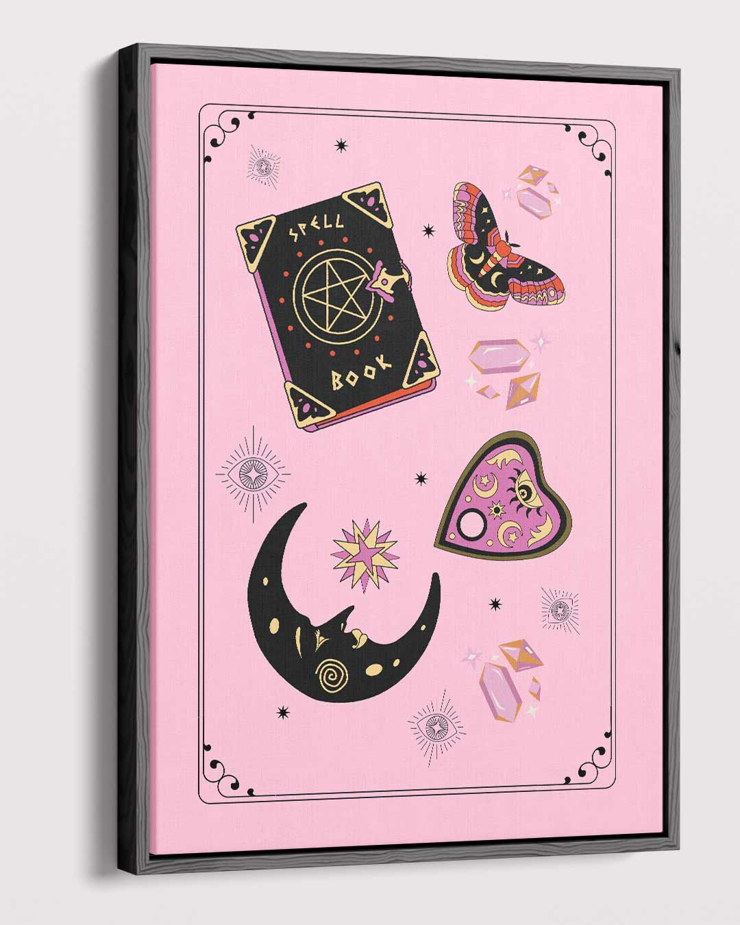 Mystieke Spreuken Illustratie Kunstwerk-canvas-dibond-plexiglas-wanddecoratie-WallArtistic