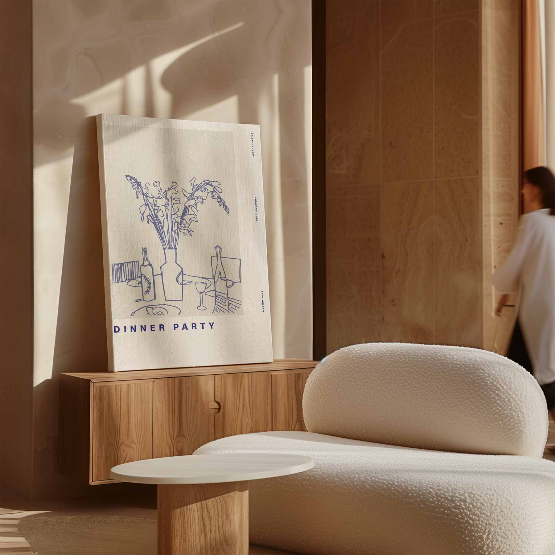 Dinner Party Kunstwerk-canvas-dibond-plexiglas-wanddecoratie-WallArtistic