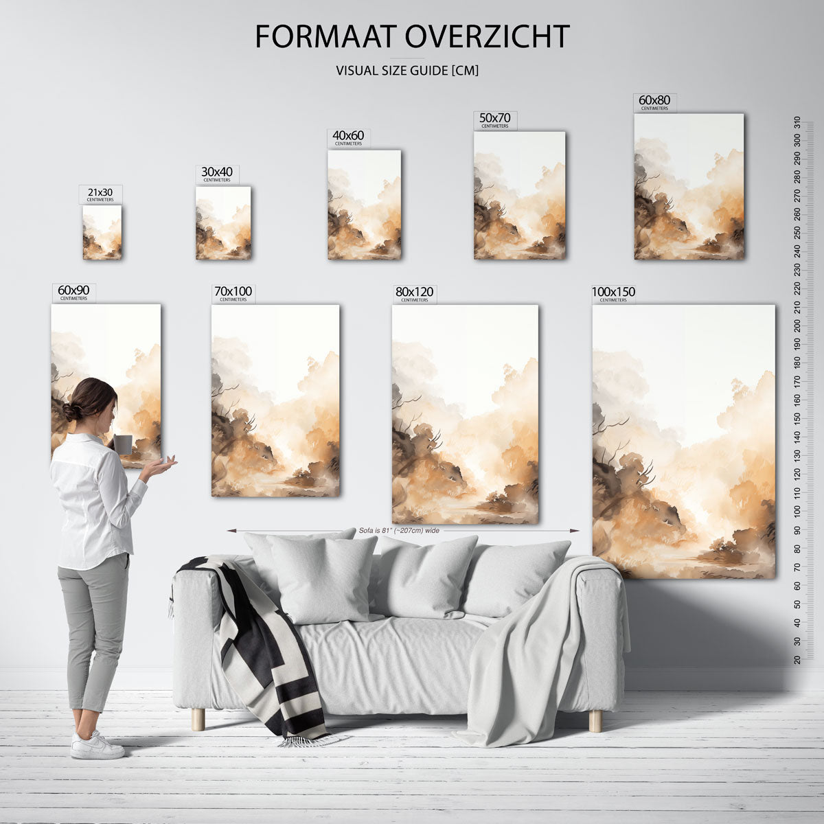 Landschap met bomen Poster