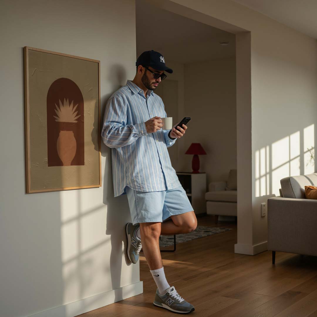 Stijlvolle Boho Bloempot Poster-WallArtistic