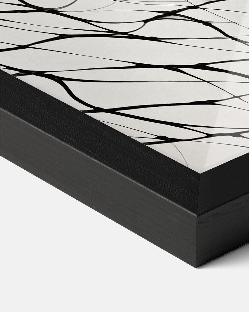 Elegante Zwart-Wit Abstracte Poster-WallArtistic