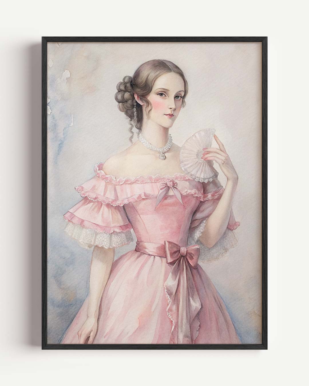 Romantische Vintage Dame Poster-WallArtistic