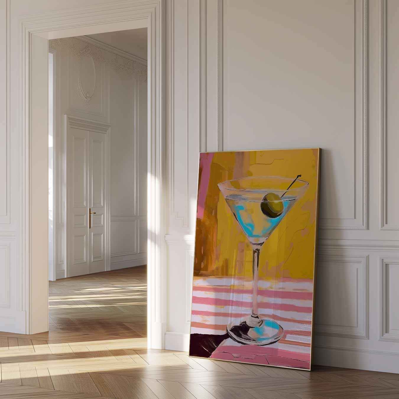 Stijlvolle Cocktail Kunst Poster