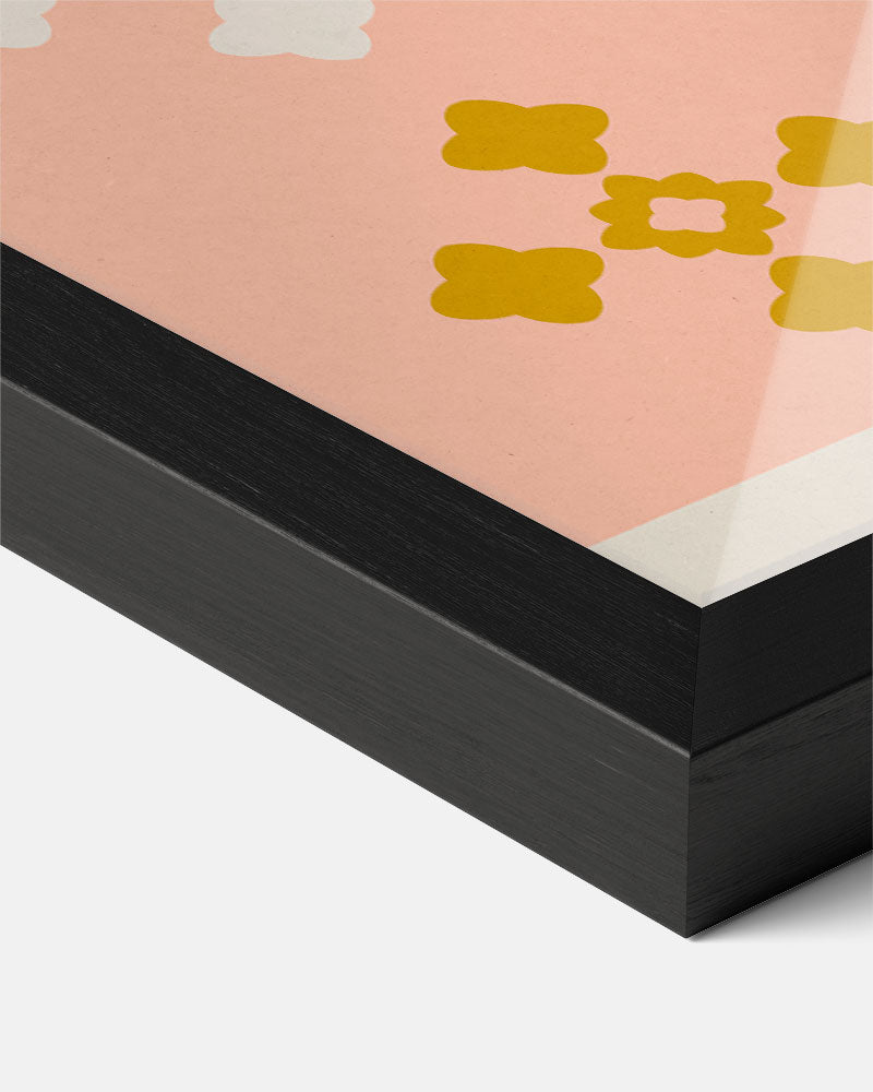 Retro Bloemenpatroon Poster-WallArtistic
