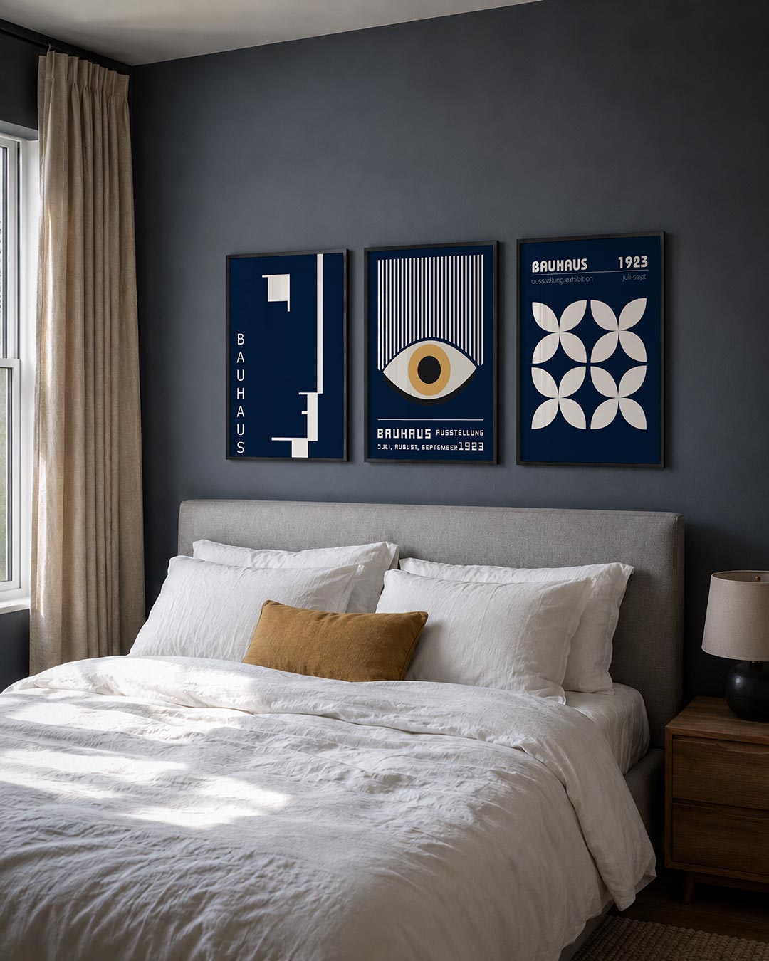 Strakke lijnenspel Posterset