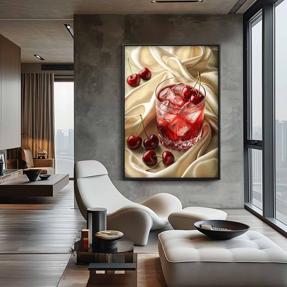 Kersen Verfrissing Kunstwerk-canvas-dibond-plexiglas-wanddecoratie-WallArtistic