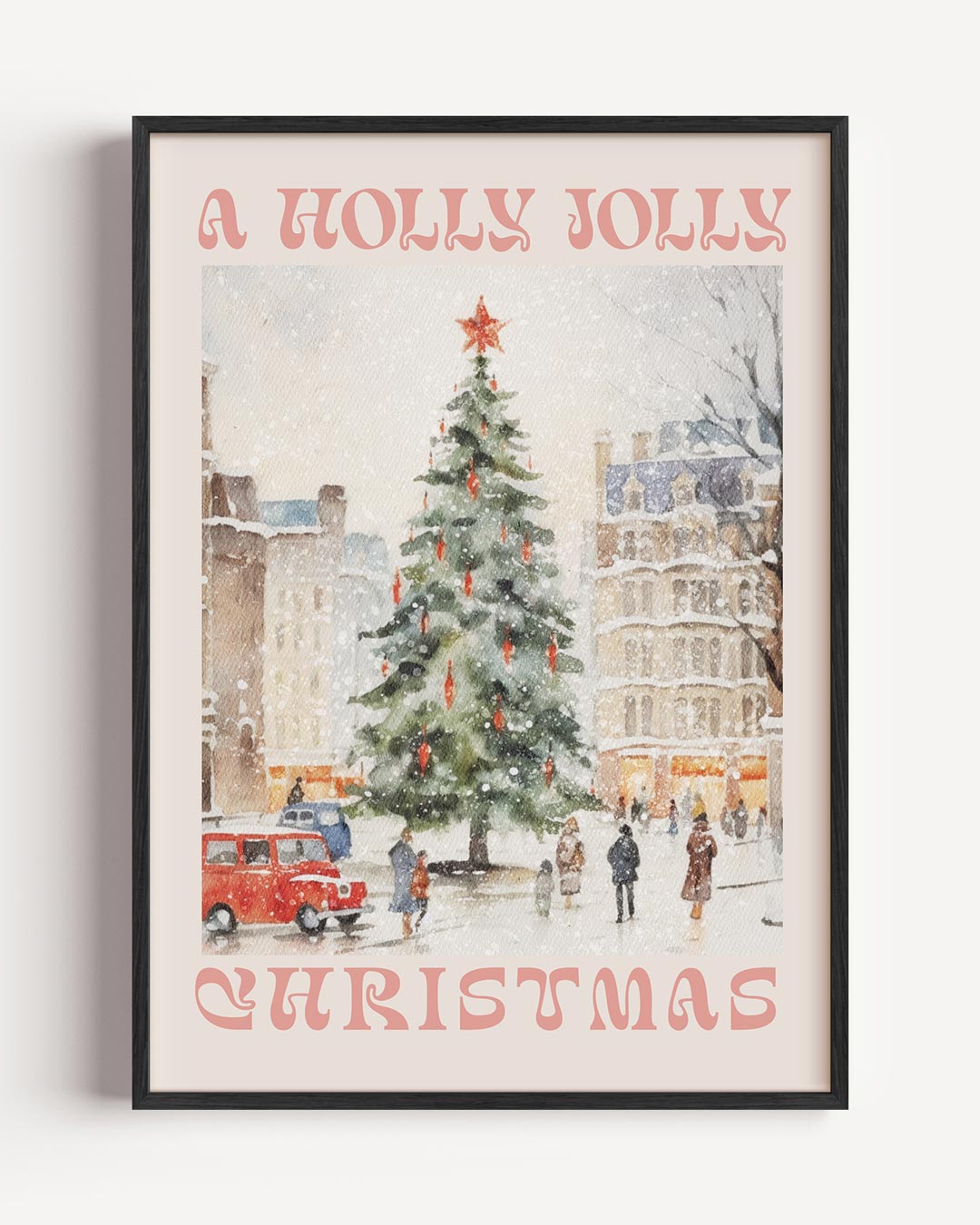 Vintage Kerstmarkt Poster-WallArtistic