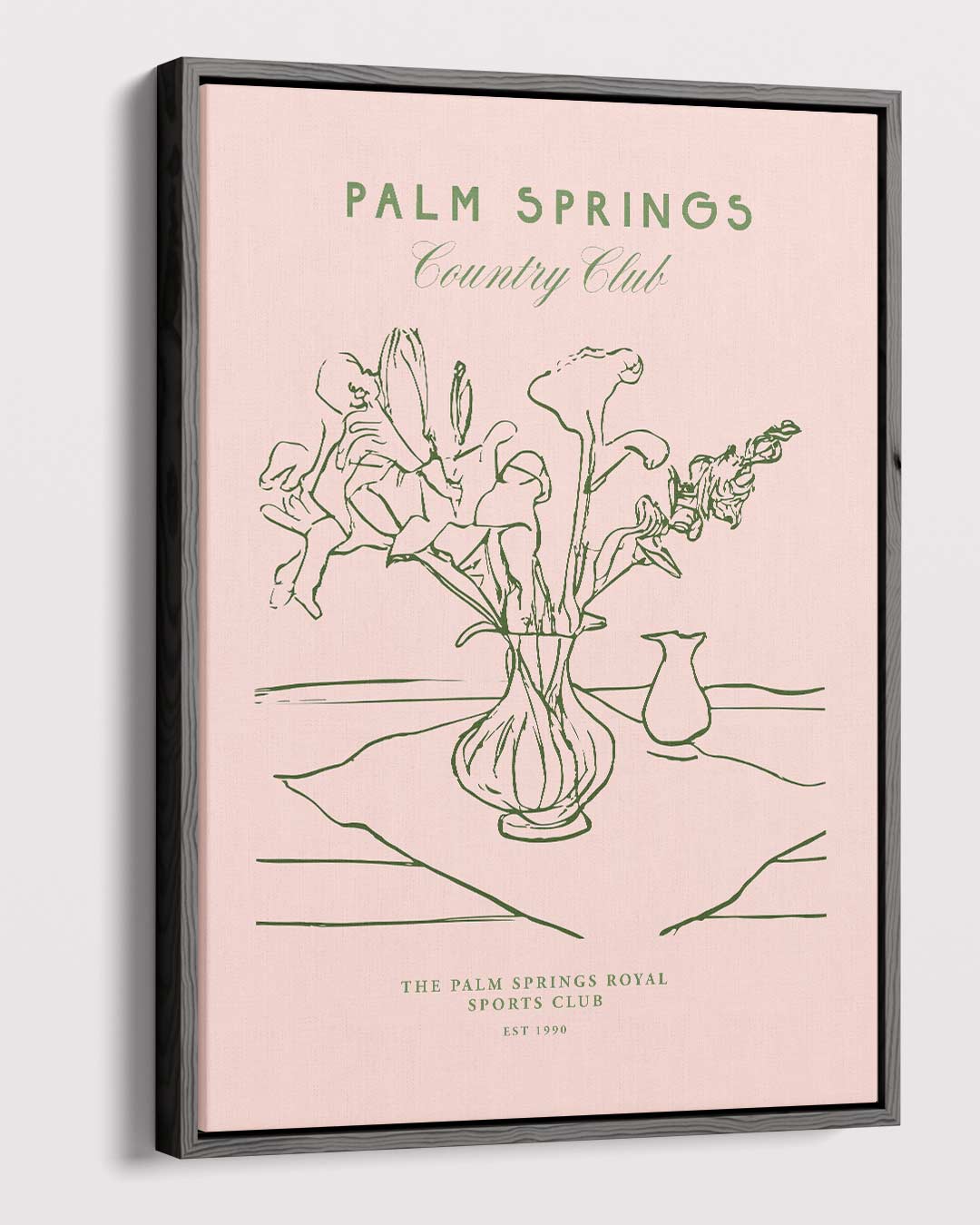 Palm Springs Country Club Bloemenprint Kunstwerk-canvas-dibond-plexiglas-wanddecoratie-WallArtistic