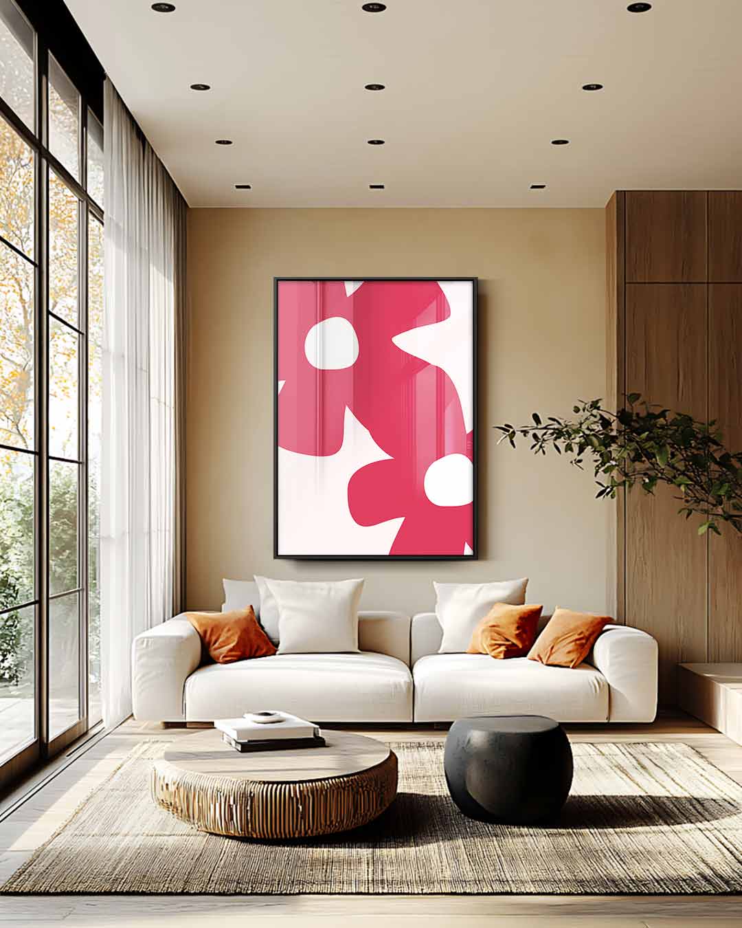 Bloemenpracht in Roze Kunstwerk-canvas-dibond-plexiglas-wanddecoratie-WallArtistic