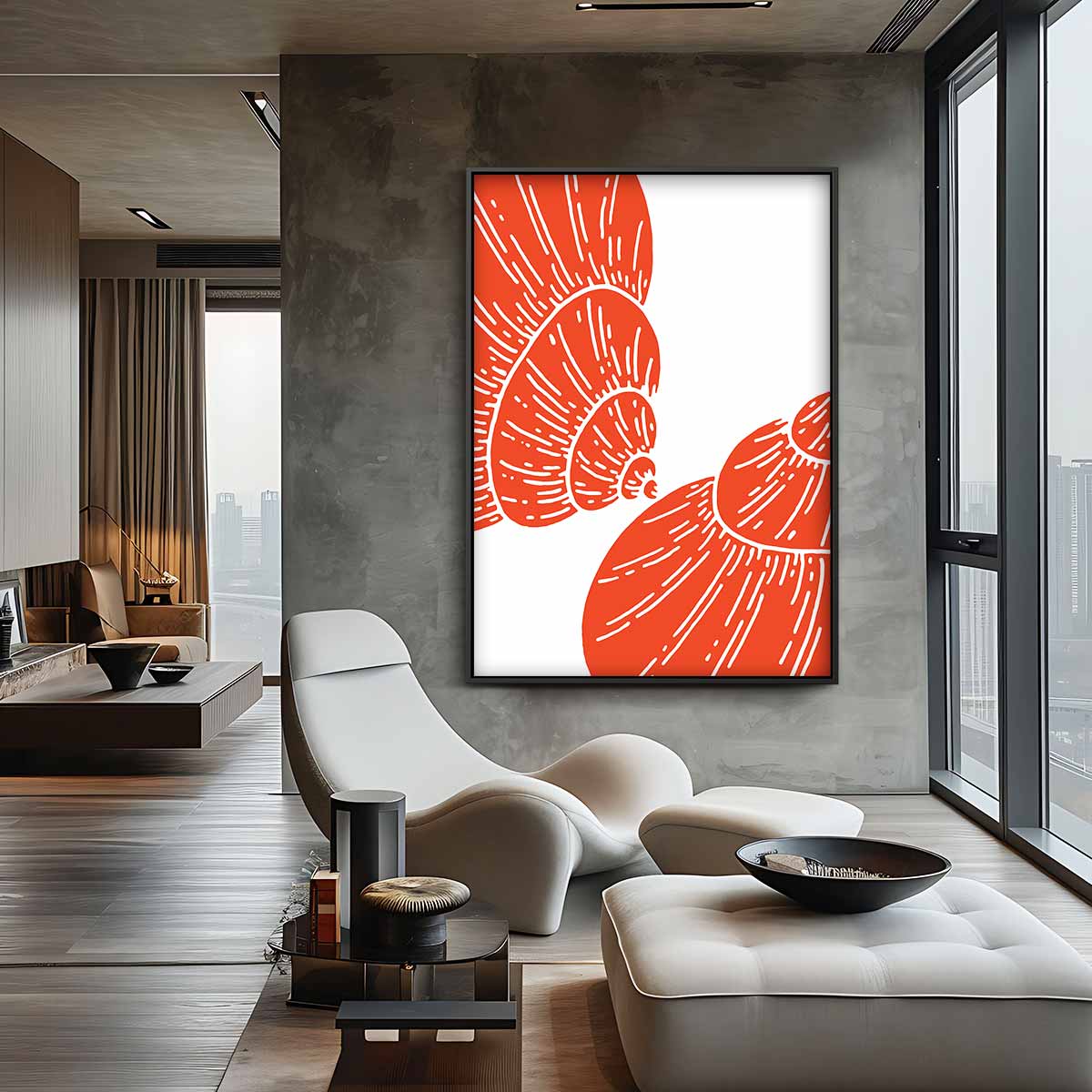 Schelp Safari Kunstwerk-canvas-dibond-plexiglas-wanddecoratie-WallArtistic