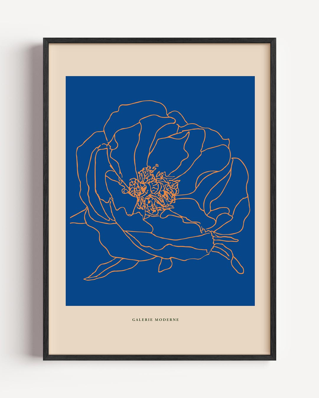 Moderne Bloemenlijn Kunstposter-WallArtistic