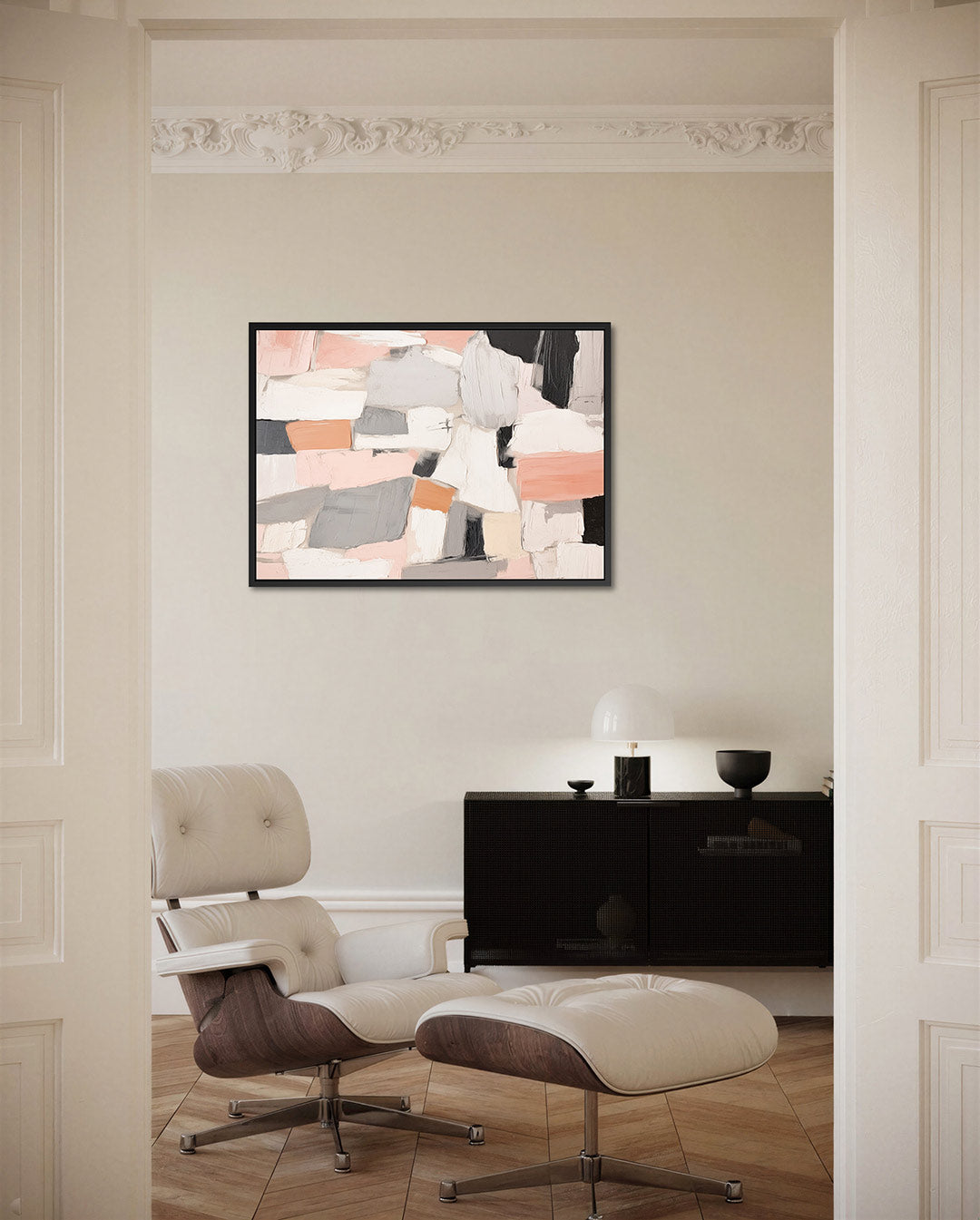 Geometrische kleurencompositie Kunstwerk