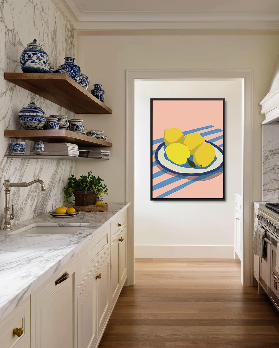 Citrus op streep Kunstwerk